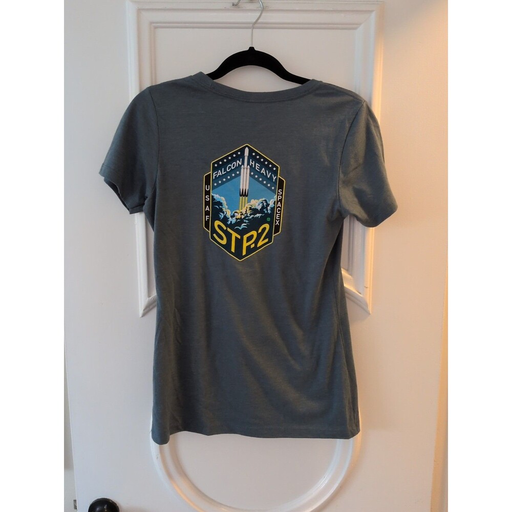 NWT Women’s Shirt  Med Space X STP2 Falcon Heavy Teal See Measurements Unisex